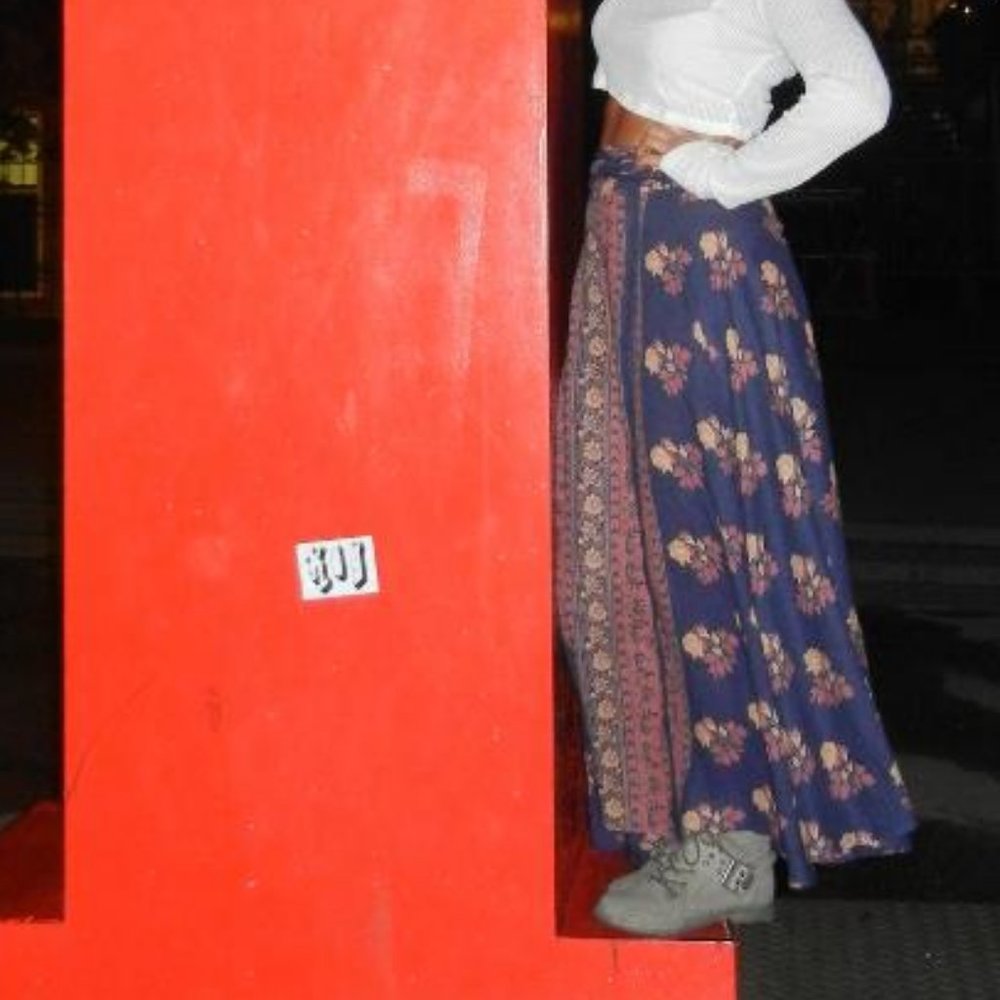 FLORAL WRAP MAXI SKIRT